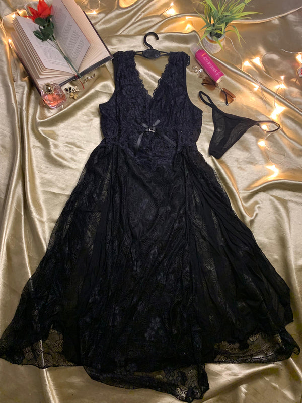 Lace Lingerie Set Flat Lay