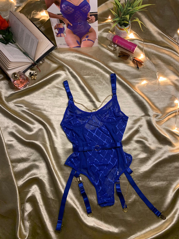 Lace Bodysuit with Garter Strap