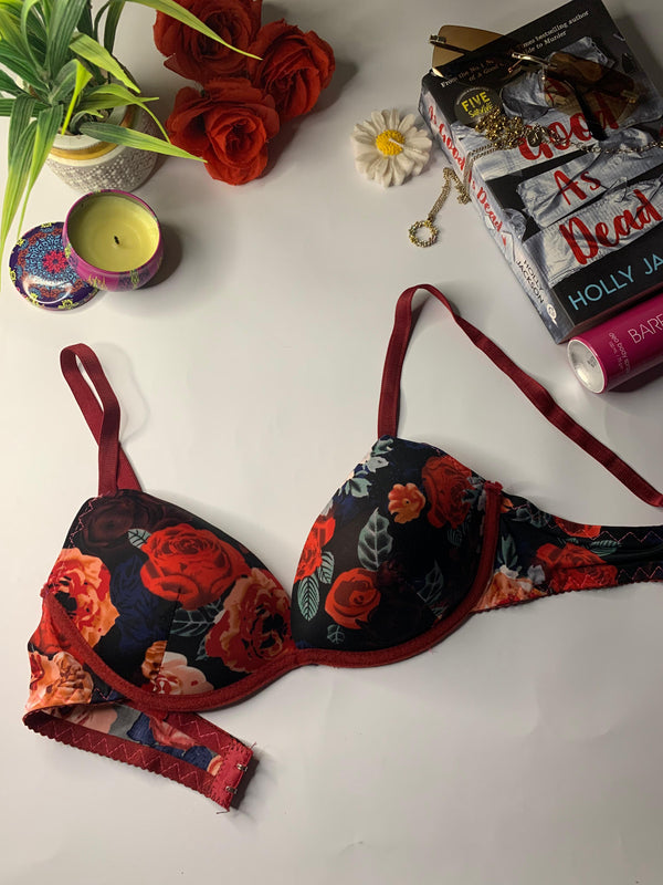 Floral Underwire Bra