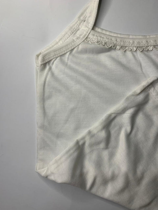 Camisole with lace around neckline